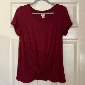Mossimo short sleeve shirt, burgundy, size small